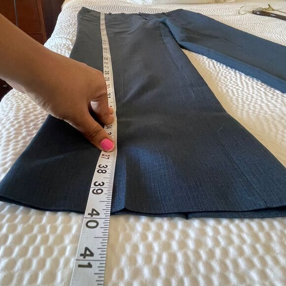 Van Heusen Traveler Men's Blue Dress Flat Front Straight Trousers Pant Size 34 - Picture 7 of 10